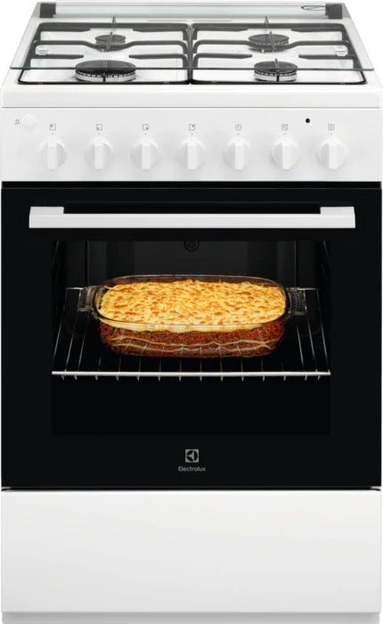Electrolux LKK600000W Cucina da accosto cm 60 - 4 fuochi a gas + 1 forno elettrico - bianco
