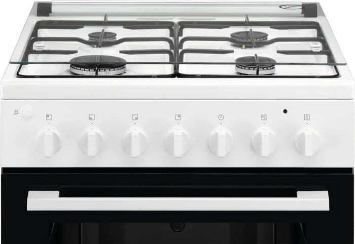 Electrolux LKK600000W Cucina da accosto cm 60 - 4 fuochi a gas + 1 forno elettrico - bianco