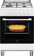 Electrolux LKK620000W Cucina da accosto cm 60 - 4 fuochi a gas + 1 forno elettrico - bianco