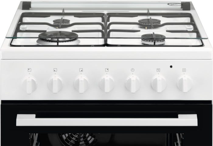 Electrolux LKK620000W Cucina da accosto cm 60 - 4 fuochi a gas + 1 forno elettrico - bianco