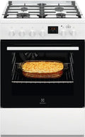 Electrolux LKK640200W Cucina da accosto cm 60 - 4 fuochi a gas + 1 forno elettrico - bianco