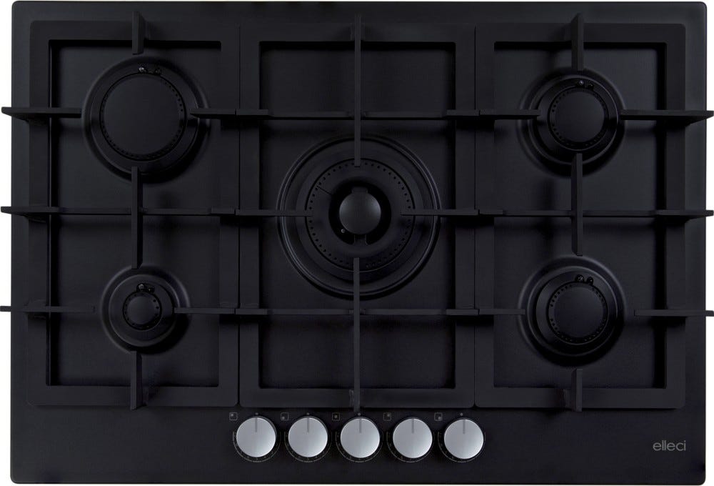 Elleci PLANO PLUS 75 Piano cottura a gas cm. 75 - granitek - nero