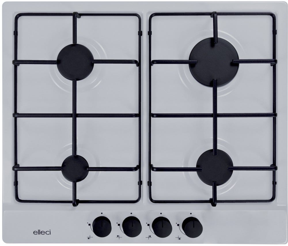 Elleci STYLE 60 Piano cottura a gas cm. 60 - granitek - bianco