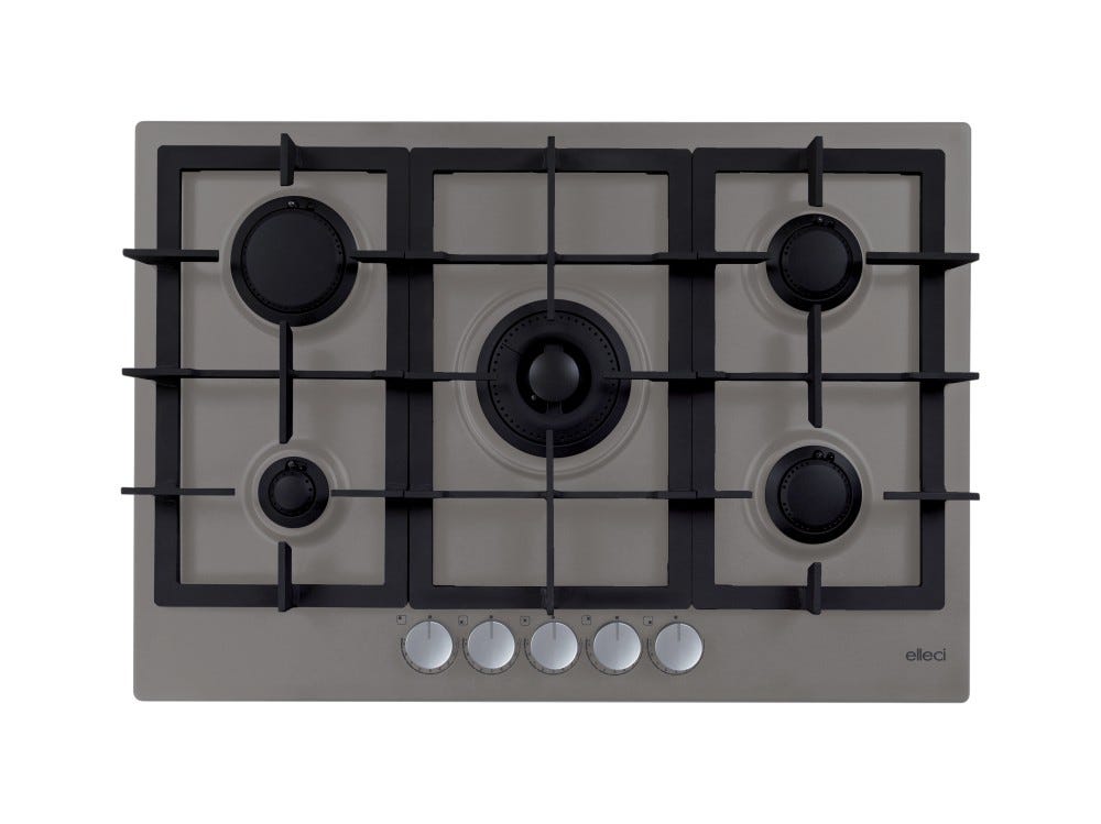 Elleci PLANO PLUS 75 Piano cottura a gas cm. 75 - keratek - dove grey