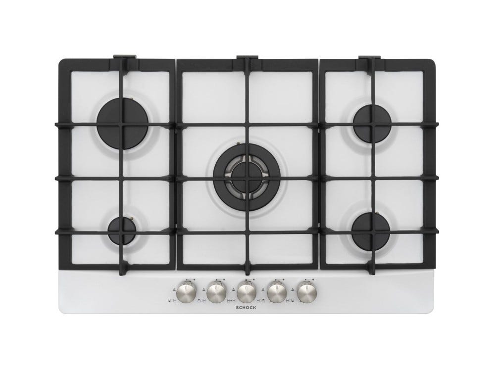 Schock Primus PC75 AVG Piano cottura a gas cm 75 - bianco opaco satinato