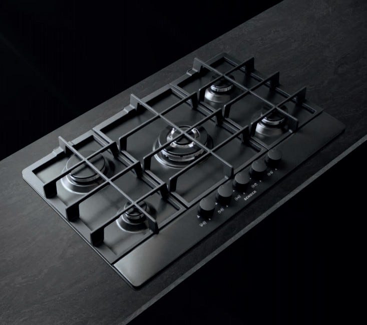 Schock Primus PC75 AVG Piano cottura a gas cm 75 - nero opaco