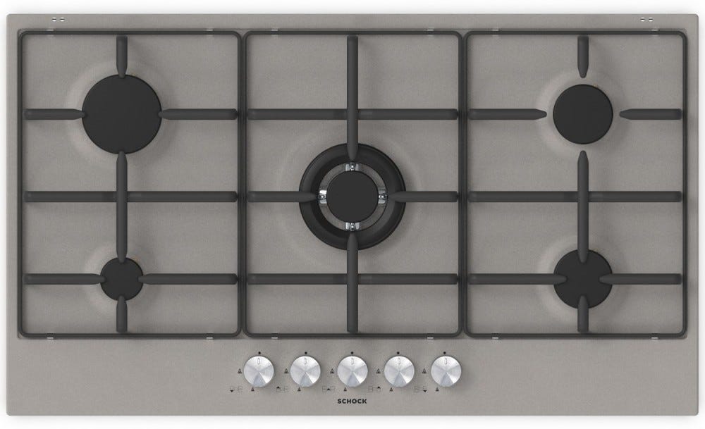 Schock Silver PC90 AV Piano cottura a gas cm 90 - grigio tortora