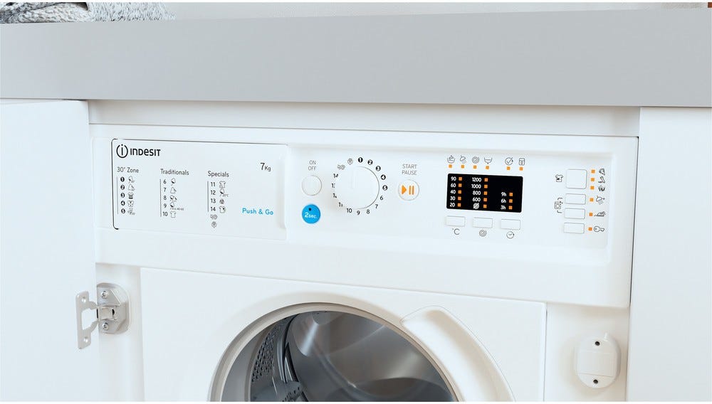 Indesit BI WMIL 71252 EU N Lavatrice da incasso cm. 60 - capacità 7 kg - bianco