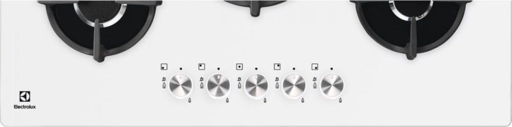 Electrolux KGG7537W 600 Gas on Glass Piano a cottura a gas cm. 74 - vetro bianco