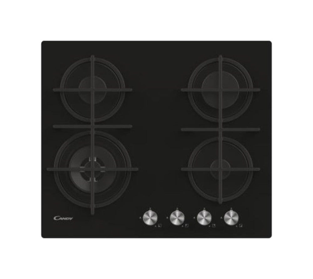 Candy CDK6GF4WEKB Piano cottura a gas cm. 60 - vetro nero