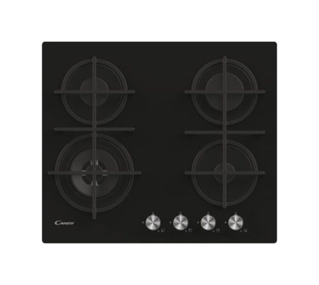 Candy CDK6GF4WEKB Piano cottura a gas cm. 60 - vetro nero