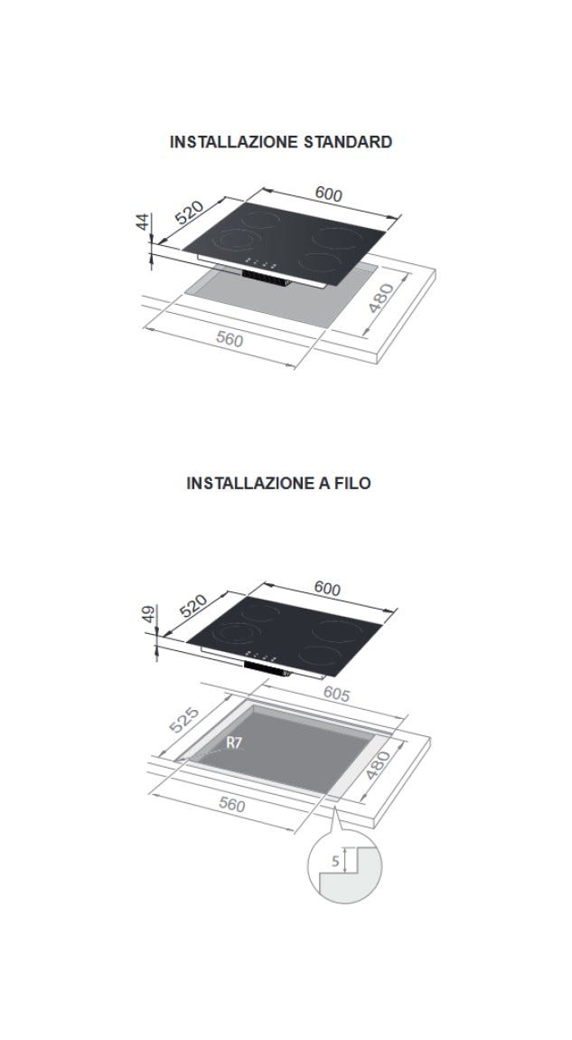 De Longhi PVC61N Piano cottura elettrico cm. 60 - vetroceramica nero