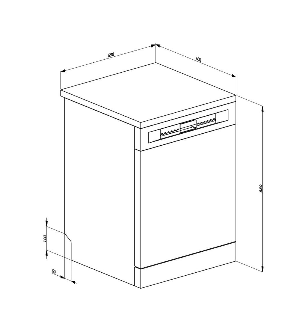 Smeg LVSP345BQX Lavastoviglie a libera installazione cm. 60 - 14 coperti - inox antimpronta