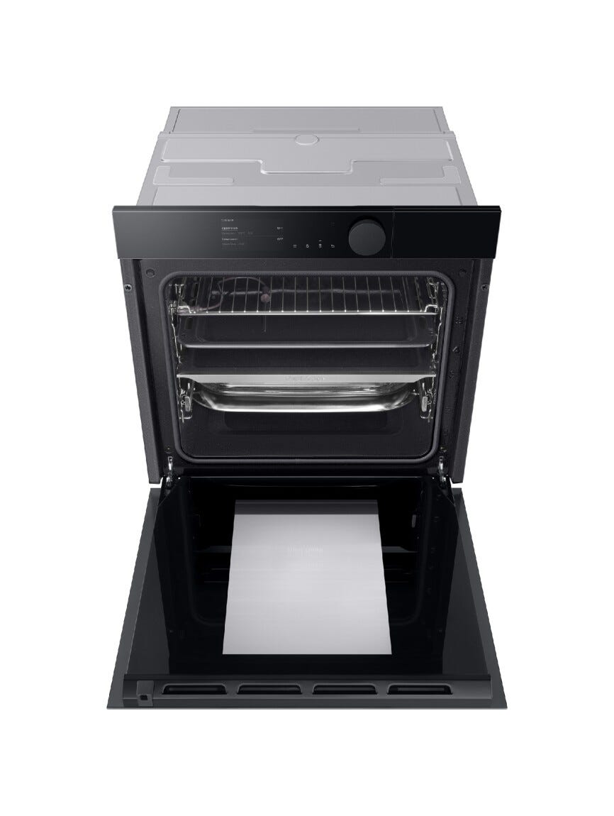 Samsung NV75T8979RK Infinite Line Forno incasso a vapore, Dual Cook, 75 litri, Wi-Fi, pulizia pirolitica, classe A+, nero lucido
