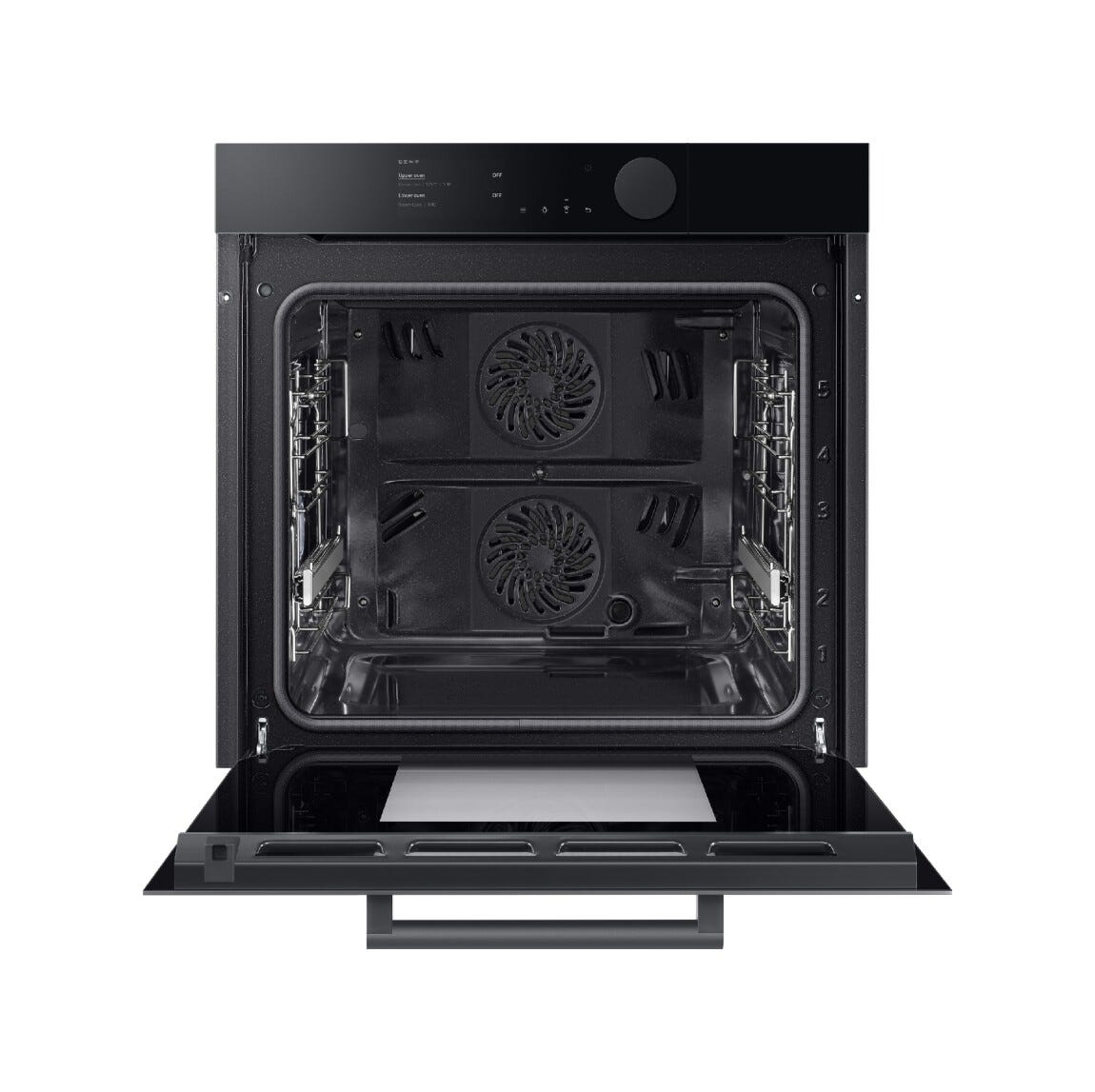Samsung NV75T8979RK Infinite Line Forno incasso a vapore, Dual Cook, 75 litri, Wi-Fi, pulizia pirolitica, classe A+, nero lucido