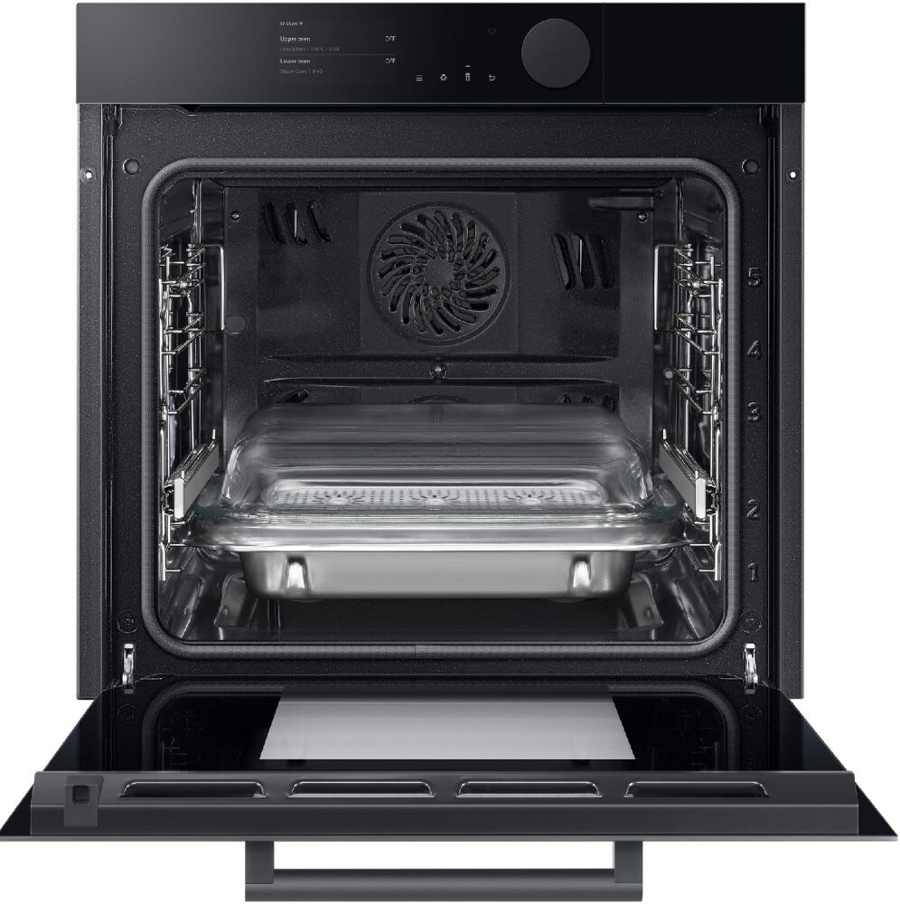 Samsung NV75T8979RK Infinite Line Forno incasso a vapore, Dual Cook, 75 litri, Wi-Fi, pulizia pirolitica, classe A+, nero lucido