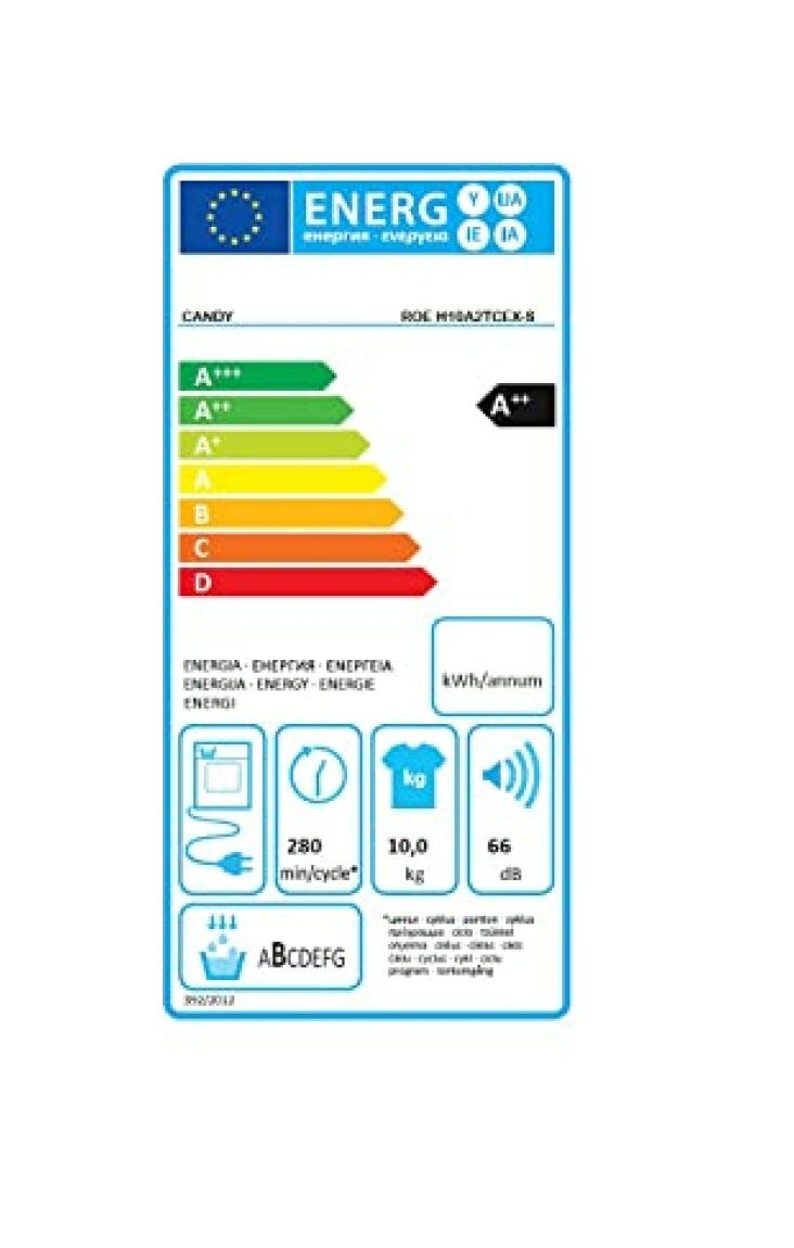 Candy ROE H10A2TCEX-S Rapidò Asciugatrice cm. 60 - capacità 10 kg - bianco