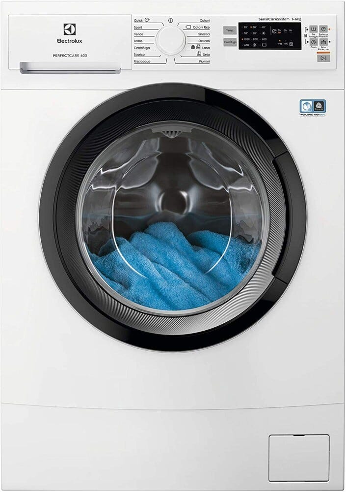 Electrolux FS EW6S560I PerfectCare 600 Lavatrice slim cm. 60 - profondità cm. 41 - capacità 6 kg - bianco
