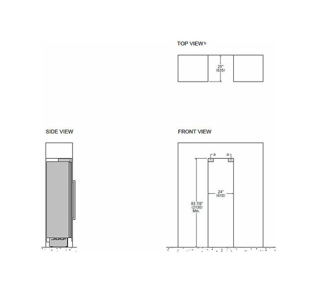 Bertazzoni WC605BRX2T Professional Cantina vini da incasso 60 cm, doppia zona, 80 bottiglie, pannelli acciaio inox