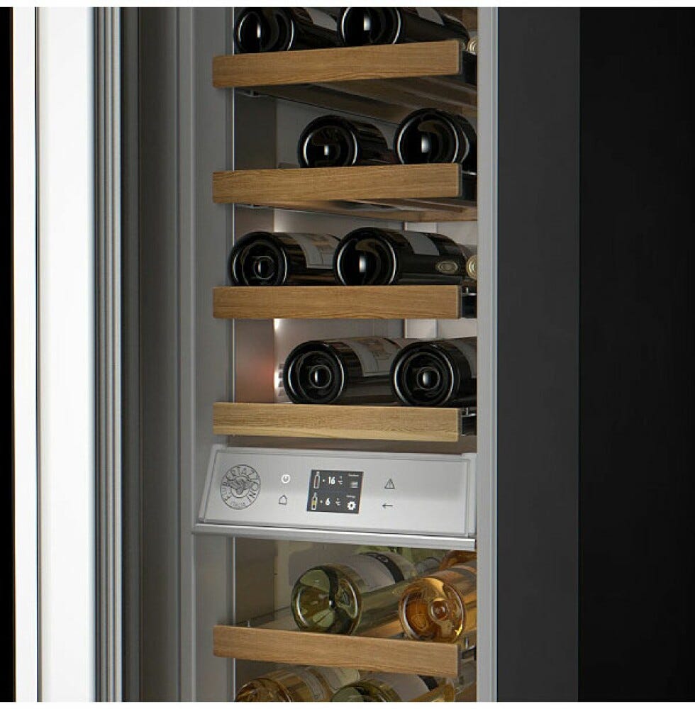 Bertazzoni WC605BRP2T Professional Cantina vini da incasso 60 cm, doppia zona, 80 bottiglie, pannelli acciaio inox