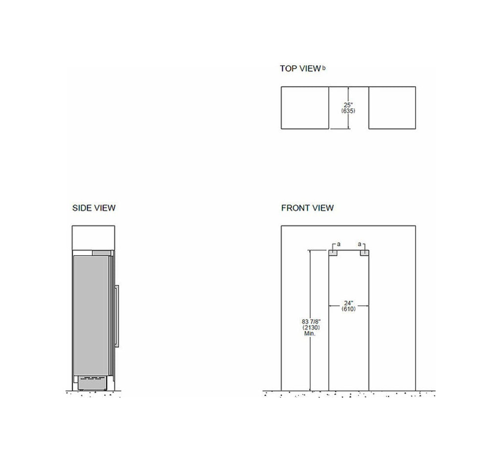 Bertazzoni WC605BRP2T Professional Cantina vini da incasso 60 cm, doppia zona, 80 bottiglie, pannelli acciaio inox
