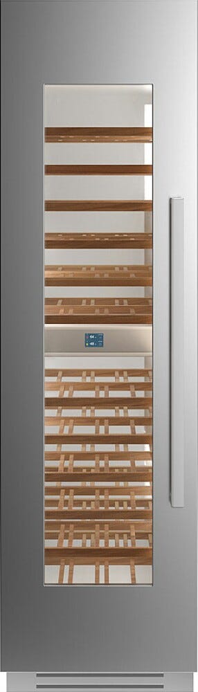 Bertazzoni WC605BLX2T Professional Cantina vini da incasso 60 cm, doppia zona, 80 bottiglie, apertura porta a sinistra, inox