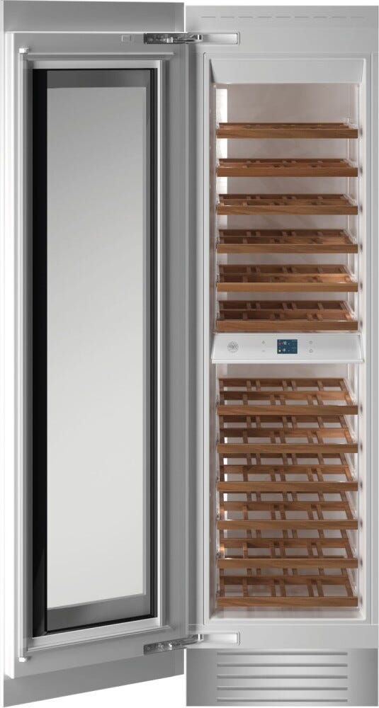 Bertazzoni WC605BLP2T Professional Cantina vini da incasso 60 cm, doppia zona, 80 bottiglie, apertura porta a sinistra, Panel Ready