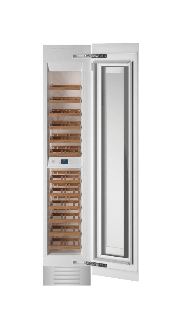 Bertazzoni WC455BRX2T Heritage Cantina vini da incasso 45 cm, doppia zona temperatura, 52 bottiglie con porta apertura dx - inox (maniglie NON incluse)