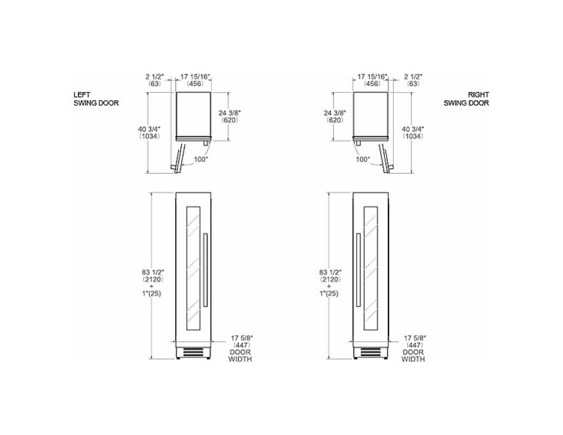 Bertazzoni WC455BRX2T Heritage Cantina vini da incasso 45 cm, doppia zona temperatura, 52 bottiglie con porta apertura dx - inox (maniglie NON incluse)