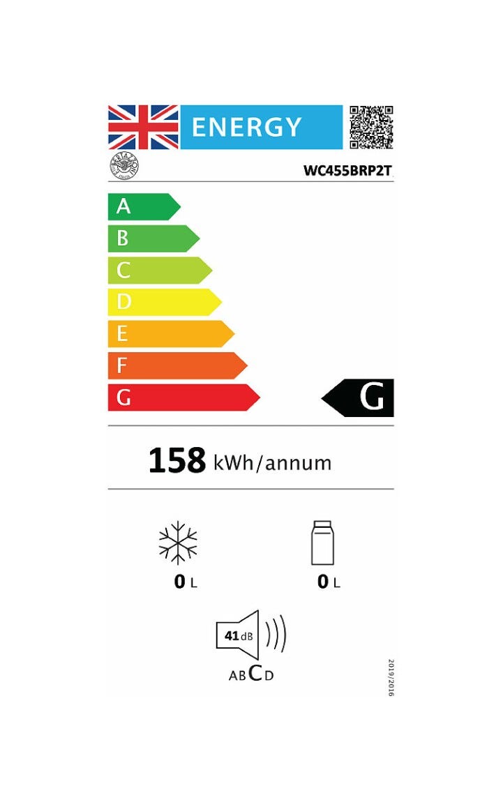 Bertazzoni WC455BRP2T Professional Cantina vini da incasso 45 cm, 52 bottiglie, doppia zona 4–18 °C, Touch & Scroll, apertura a destra, da pannellare (maniglie NON incluse)