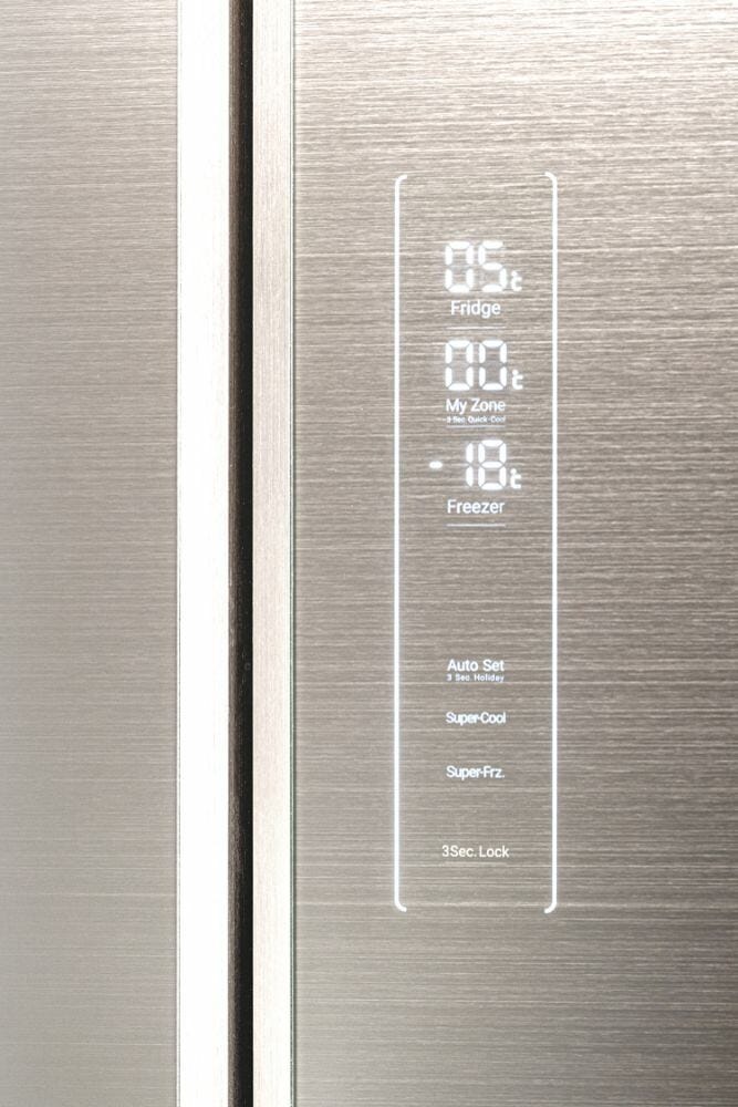 Haier HTF508DGS7 Cube 83 Serie 7 Frigorifero con congelatore 4 porte - cm. 83 h 190 - lt. 537 - silver
