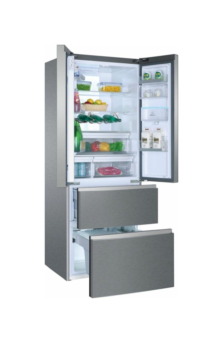 Haier B3FE788CPJW FD 70 Serie 7 Frigorifero con congelatore 4 porte - cm. 70 h 191 - lt. 458 - inox