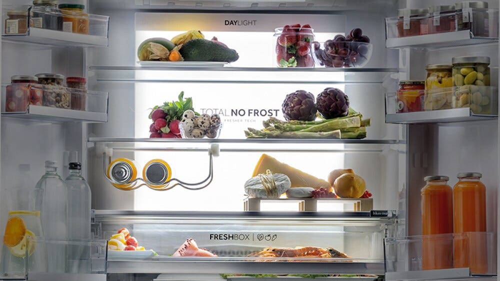 Haier B3FE788CPJW FD 70 Serie 7 Frigorifero con congelatore 4 porte - cm. 70 h 191 - lt. 458 - inox