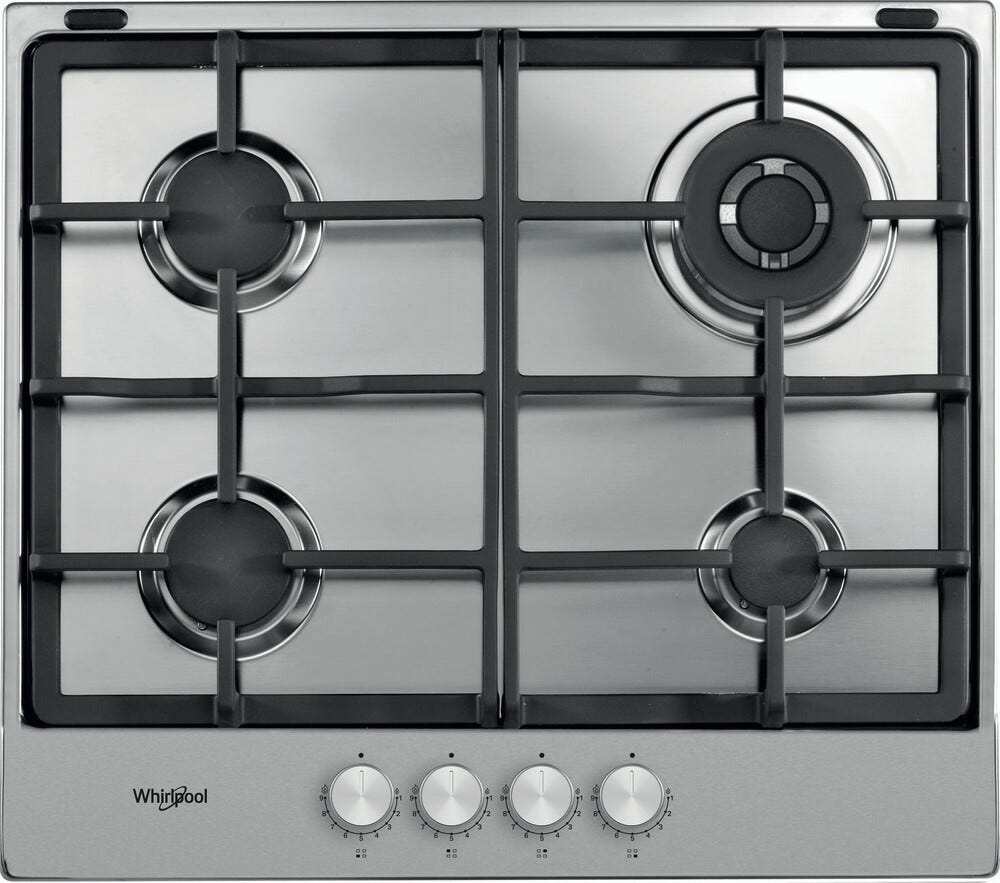 Whirlpool TGML661IX Piano a cottura a gas cm. 55 - inox