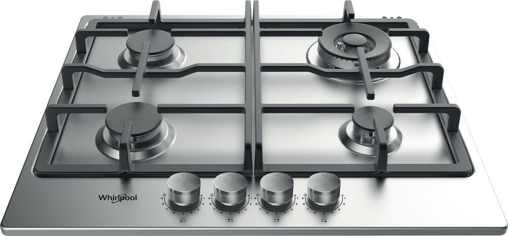Whirlpool TGML661IX Piano a cottura a gas cm. 55 - inox