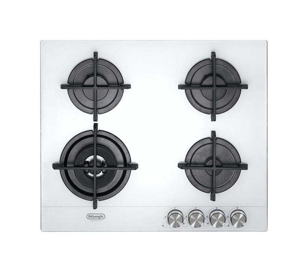 De Longhi NSL460B Life Piano a cottura a gas cm. 60 - vetro bianco