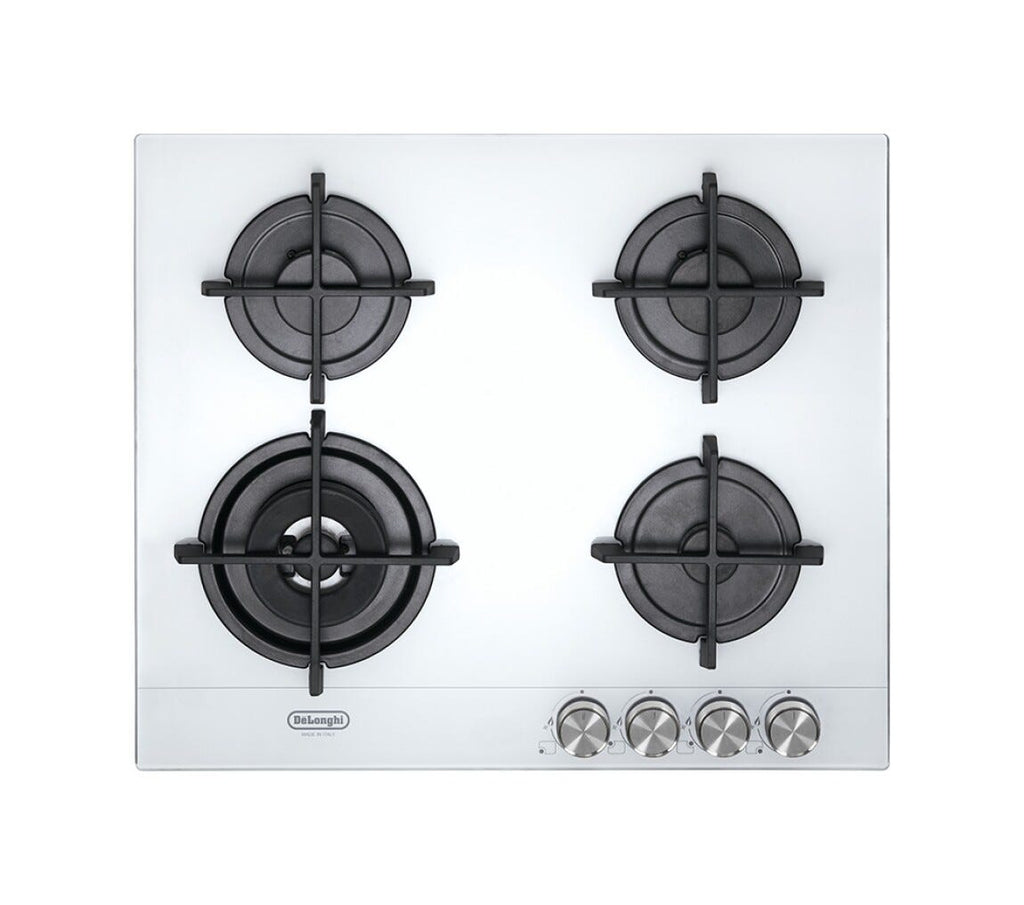 De Longhi NSL460B Life Piano a cottura a gas cm. 60 - vetro bianco