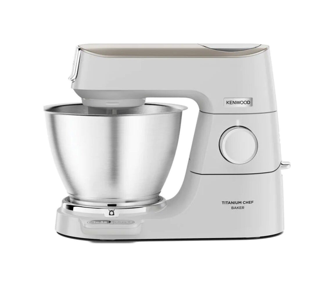 Kenwood KVL65.001WH Titanium Chef Baker XL Planetaria da 5 l - bianco