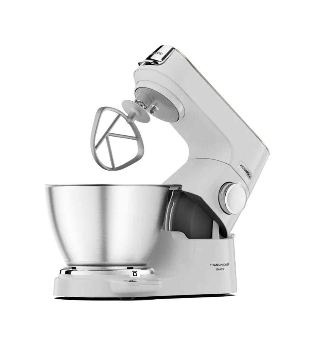 Kenwood KVL65.001WH Titanium Chef Baker XL Planetaria da 5 l - bianco