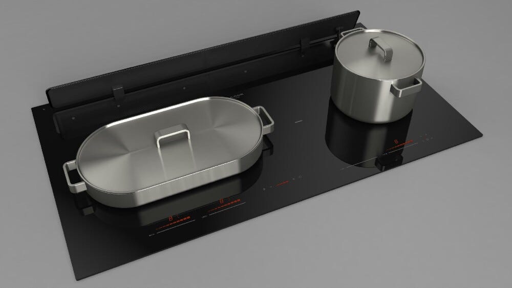 Fulgor FCLHD 9041 HID TS BK 2 Piano cottura induzione cm. 90 con cappa integrata da 645 m3/h - vetroceramica nero