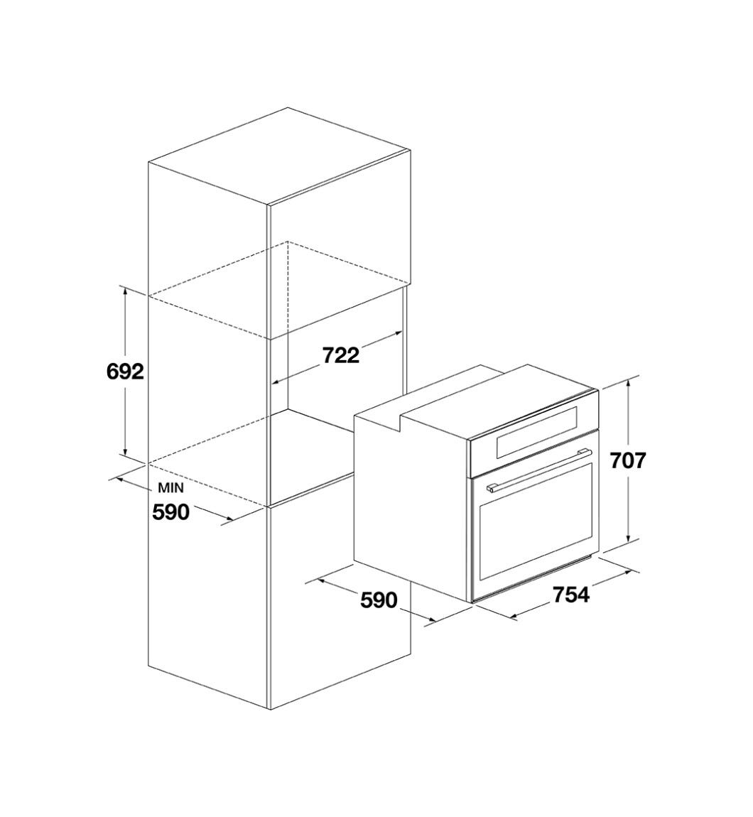 Fulgor FCPO 315 P TEM 2F X Plano in grande Forno elettrico pirolitico cm 75 - inox