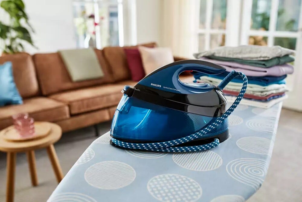 Philips GC7846/80 PerfectCare Compact Ferro da stiro con caldaia a vapore - nero / blu