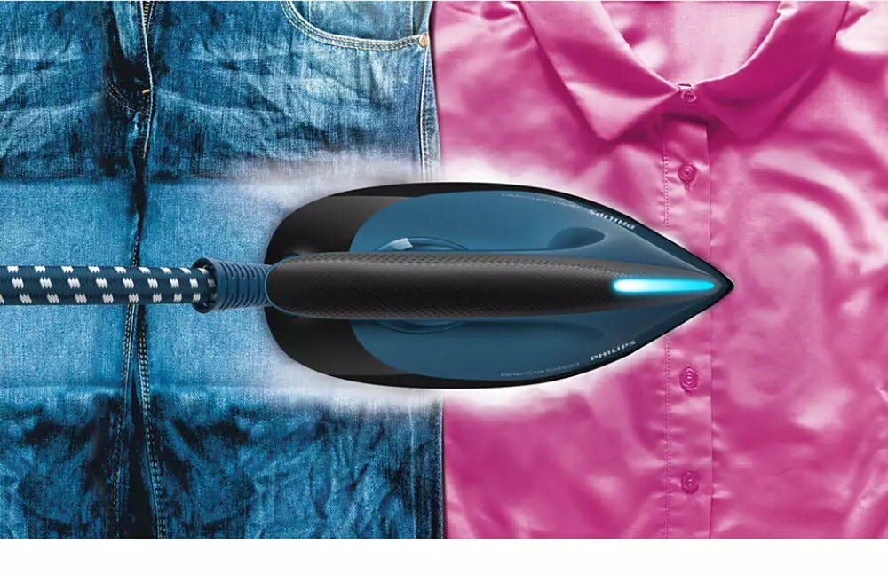 Philips GC7846/80 PerfectCare Compact Ferro da stiro con caldaia a vapore - nero / blu