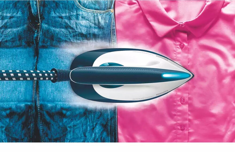 Philips GC7840 PerfectCare Compact Ferro da stiro con caldaia a vapore - bianco / blu
