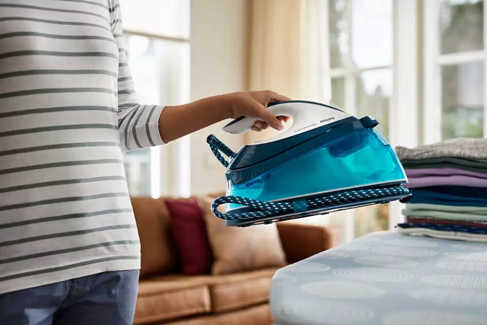 Philips GC7840 PerfectCare Compact Ferro da stiro con caldaia a vapore - bianco / blu