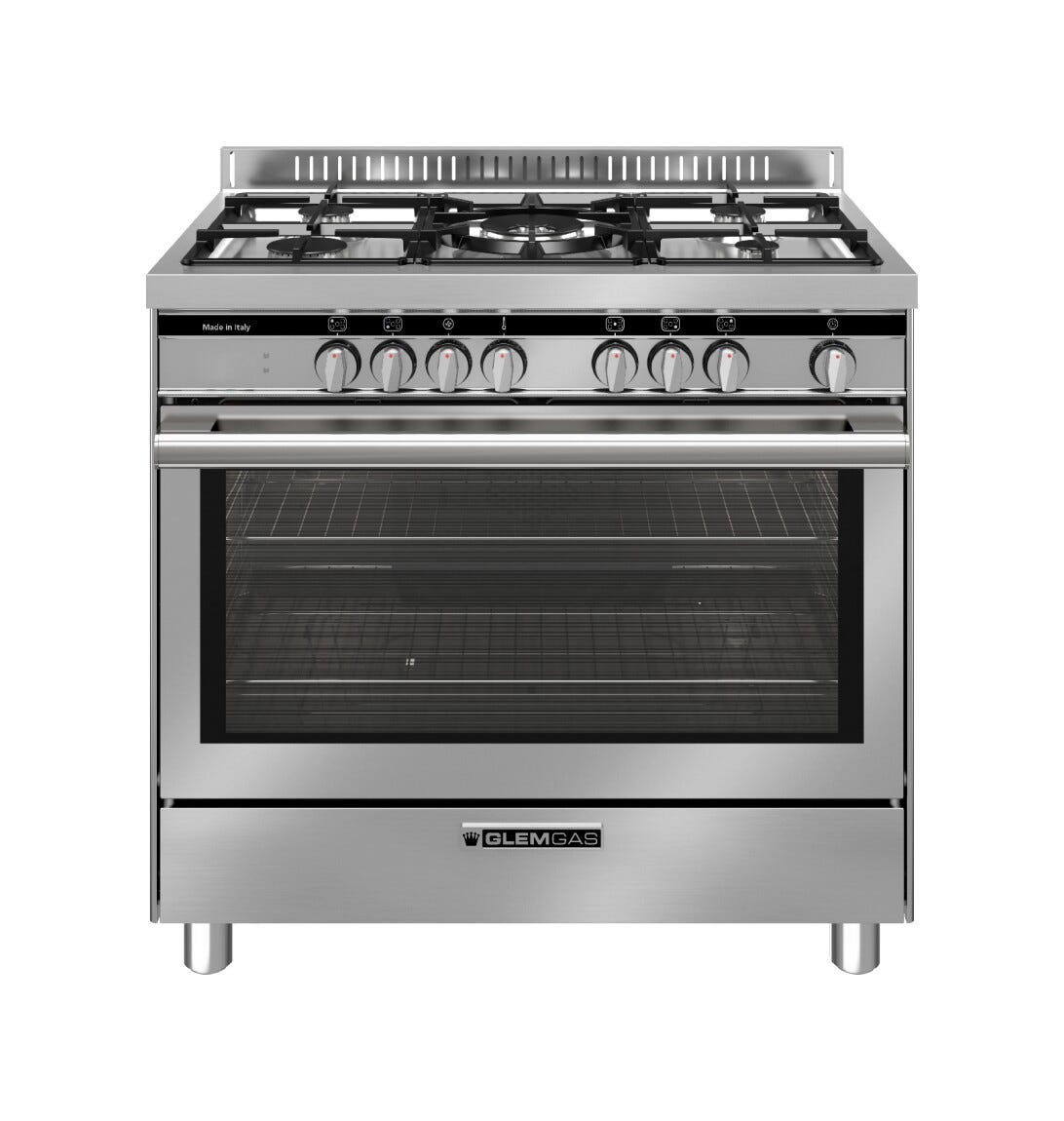 Glem ST965MI Specialista Cucina da accosto cm. 90 - 5 fuochi + forno elettrico - acciaio inox