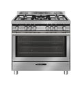 Glem ST965VI Specialista Cucina da accosto cm. 90 - 5 fuochi + forno a gas - acciaio inox