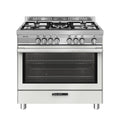 Glem ST965MWH Specialista Cucina da accosto cm. 90 - 5 fuochi + forno elettrico - bianco farina