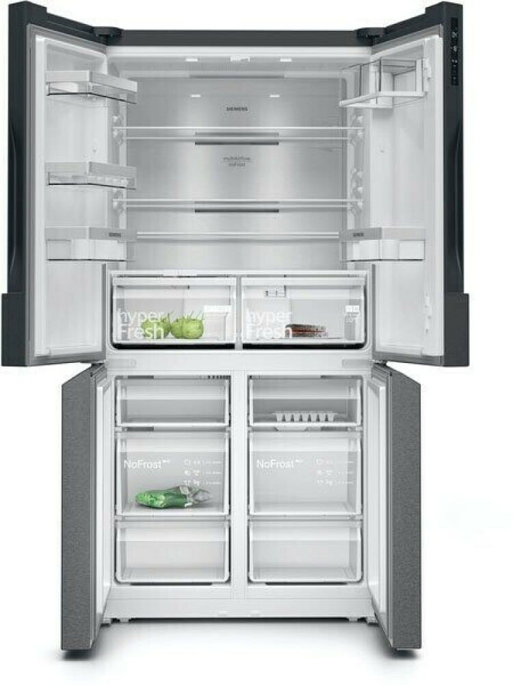 Siemens KF96NAXEA iQ500 Frigorifero con congelatore 4 porte cm. 91 h. 183 - 605 lt. - black steel