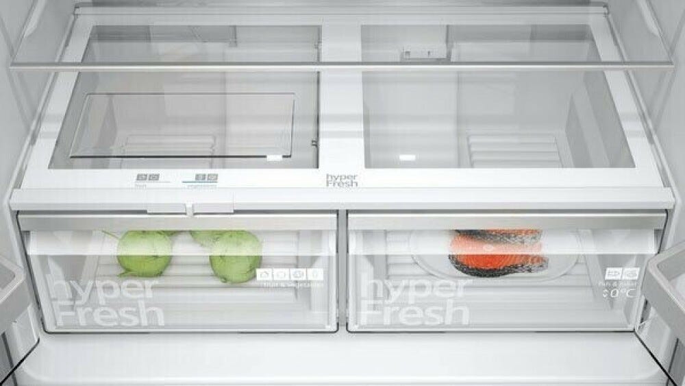 Siemens KF96NAXEA iQ500 Frigorifero con congelatore 4 porte cm. 91 h. 183 - 605 lt. - black steel